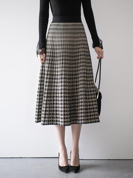 skirts spring 2021 plaid knitted women's high waist a-line umbrella medium length long pleated skirt, Black
skirts spring 2021 plaid knitted women's high waist a-line umbrella medium length long pleated skirt, Black
