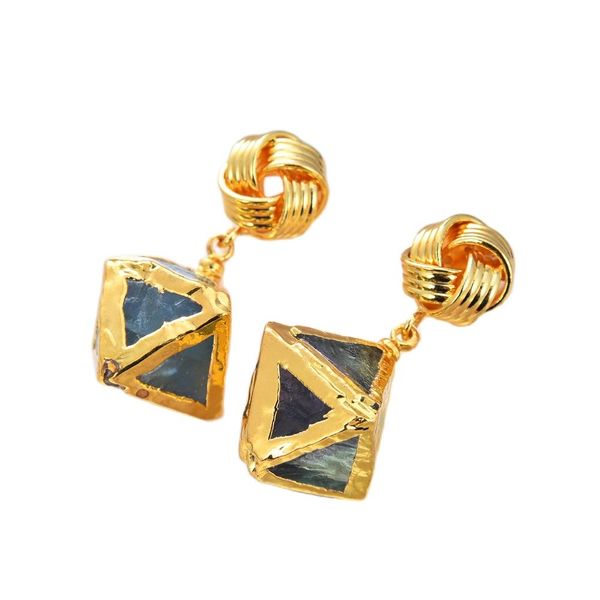 guaiguai jewelry natural green purple flourite nugget gems gold color plated earrings handmade for women real gems stone lady fashion jewell, Silver
guaiguai jewelry natural green purple flourite nugget gems gold color plated earrings handmade for women real gems stone lady fashion jewell, Silver