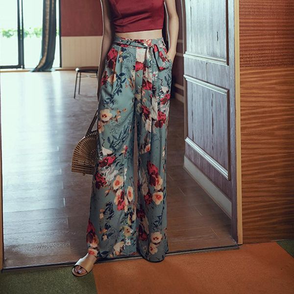women's pants & capris vintage floral trousers women chiffon high waist celebrity elegant pantalones mujer cintura alta summer, Black;white
women's pants & capris vintage floral trousers women chiffon high waist celebrity elegant pantalones mujer cintura alta summer, Black;white