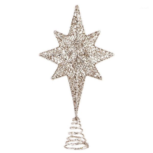 christmas decorations 1pc tree eight pointed star decor er (champaign gold) 
christmas decorations 1pc tree eight pointed star decor er (champaign gold)