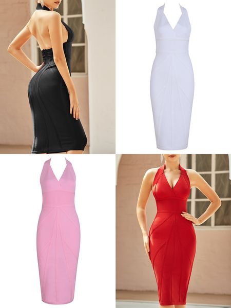 party dresses european and american high-quality slim stitching bandage backless party dress 5f53, White;black
party dresses european and american high-quality slim stitching bandage backless party dress 5f53, White;black