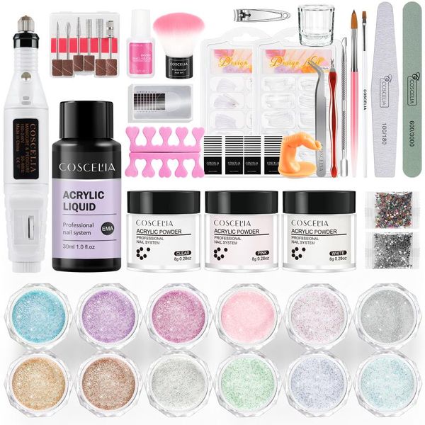 pro acrylic nail kit full manicure set with drill machine powder liquid glitter tips naisl art tools kits
pro acrylic nail kit full manicure set with drill machine powder liquid glitter tips naisl art tools kits