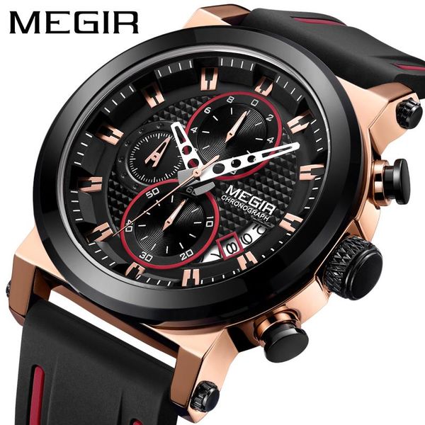 wristwatches megir men's watch chronograph watches men waterproof date sport military quartz wristwatch male clock montre homme, Slivery;brown
wristwatches megir men's watch chronograph watches men waterproof date sport military quartz wristwatch male clock montre homme, Slivery;brown