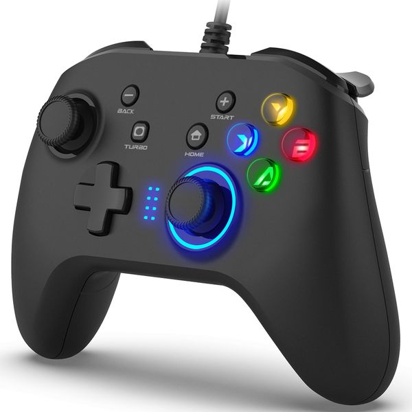 wired gaming controller for pc windows 10/8/7 /ps3/nintendo switch/android 4.0 up, joystick gamepad with dual-vibration - black
wired gaming controller for pc windows 10/8/7 /ps3/nintendo switch/android 4.0 up, joystick gamepad with dual-vibration - black