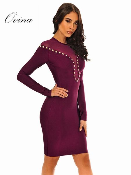 casual dresses fahsion round neck rivet long sleeve mini slim bandage women dress, Black;gray
casual dresses fahsion round neck rivet long sleeve mini slim bandage women dress, Black;gray