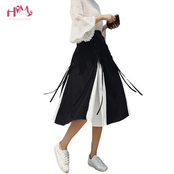 summer female vintage chiffon midi skirts harajuku chic girl elastic high waist women street cross bandage bow pleated skirt, Black
summer female vintage chiffon midi skirts harajuku chic girl elastic high waist women street cross bandage bow pleated skirt, Black