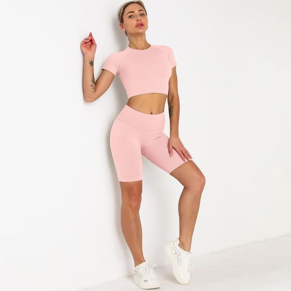 women's tracksuits elastic comfortable striped seamless knitted yoga wear fitness vest set high waist slim fit buttocks short pants, Gray
women's tracksuits elastic comfortable striped seamless knitted yoga wear fitness vest set high waist slim fit buttocks short pants, Gray