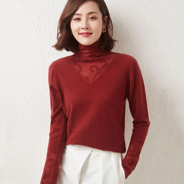 women's sweaters pullover 2021 winter casual solid color turtleneck wool sweater plus size knitted cashmere ladies hollow top, White;black
women's sweaters pullover 2021 winter casual solid color turtleneck wool sweater plus size knitted cashmere ladies hollow top, White;black
