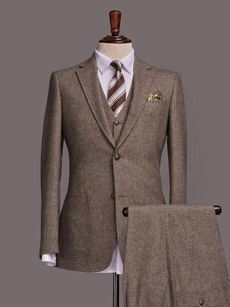 men's suits & blazers (jacket+pants+vest) vintage woolen brown 3 piece groom tuexdos for wedding formal prom suit party evening blazer, White;black
men's suits & blazers (jacket+pants+vest) vintage woolen brown 3 piece groom tuexdos for wedding formal prom suit party evening blazer, White;black