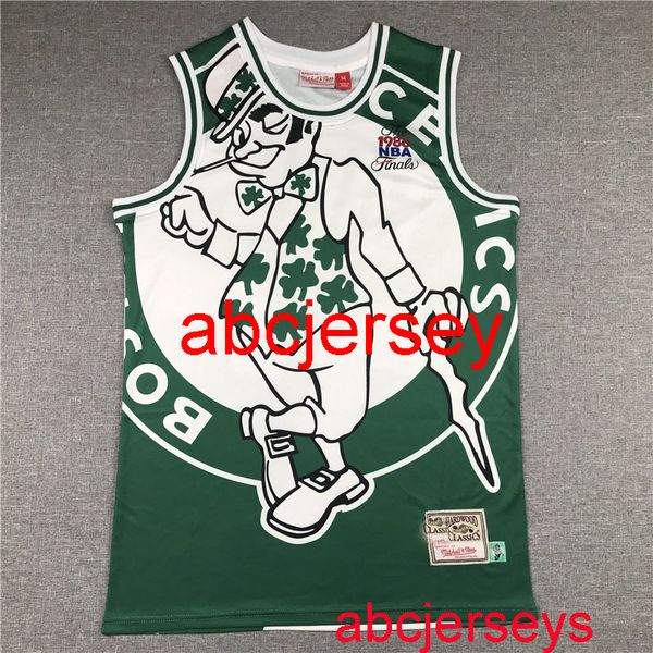 men 33# bird 2020 green print basketball jersey s m l xl vest, Black