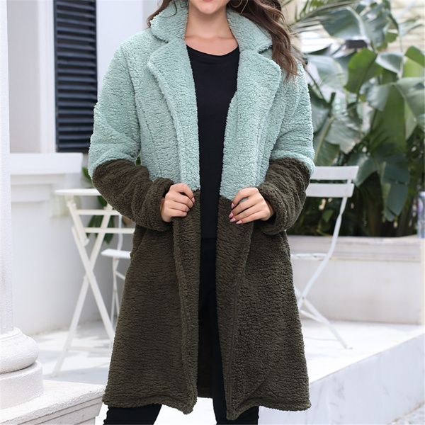 coat womens contrast lapel neck cardigan jacket teddy sleeve winter outerwear, Tan;black
coat womens contrast lapel neck cardigan jacket teddy sleeve winter outerwear, Tan;black