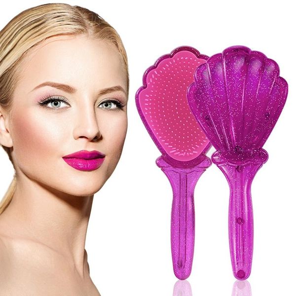 hair brushes 1pcs solid color cartoon glittler shell comb massage anti-static loss reduce combs styling tools, Silver
hair brushes 1pcs solid color cartoon glittler shell comb massage anti-static loss reduce combs styling tools, Silver