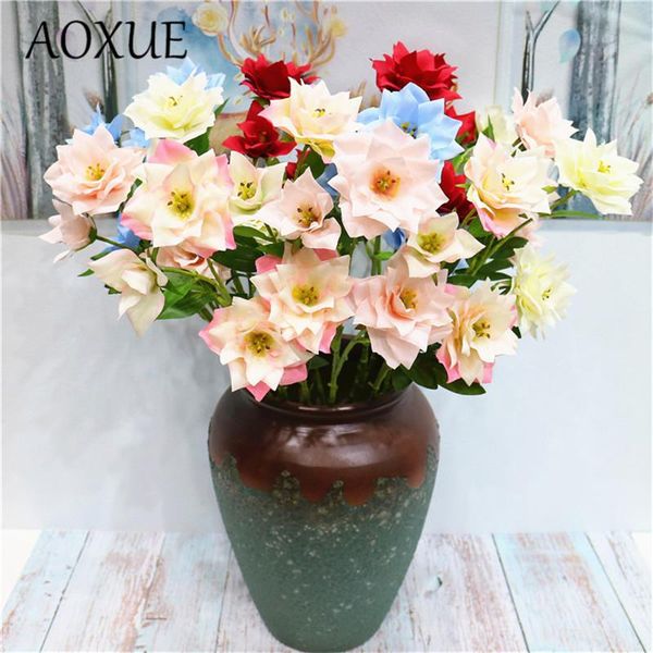 decorative flowers & wreaths aoxue nordic 3 heads golden lotus simulation fake flower wedding layout home living room study decoration artif
decorative flowers & wreaths aoxue nordic 3 heads golden lotus simulation fake flower wedding layout home living room study decoration artif