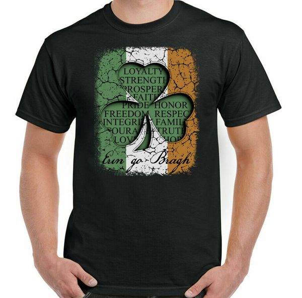 Irish T-shirt, St. Patricks Day Lucky Clover Ireland Flag Rugby Football Top Tee, White;black
Irish T-shirt, St. Patricks Day Lucky Clover Ireland Flag Rugby Football Top Tee, White;black