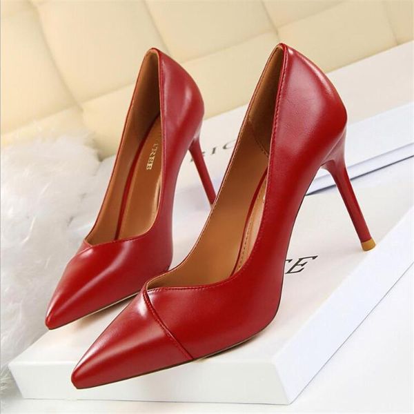 dress shoes women high heels pointed toe pumps spring fashion wedding party pu leather stiletto, Black
dress shoes women high heels pointed toe pumps spring fashion wedding party pu leather stiletto, Black