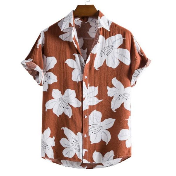 men's casual shirts men floral printed hawaiian shirt plus size short sleeve lapel one button tshirts holiday beach street clothes, White;black
men's casual shirts men floral printed hawaiian shirt plus size short sleeve lapel one button tshirts holiday beach street clothes, White;black