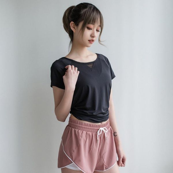 yoga outfit spring summer 2021 women loose mesh stitching short sleeve quick dry shirt fitness sport breathable clothing
yoga outfit spring summer 2021 women loose mesh stitching short sleeve quick dry shirt fitness sport breathable clothing