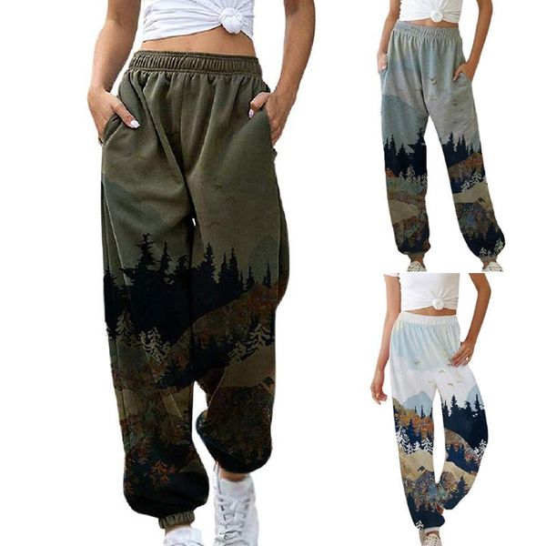 ly women's casual loose lounge pants scenery printing cotton breathable for autumn every day s66 yoga outfits, White;red
ly women's casual loose lounge pants scenery printing cotton breathable for autumn every day s66 yoga outfits, White;red