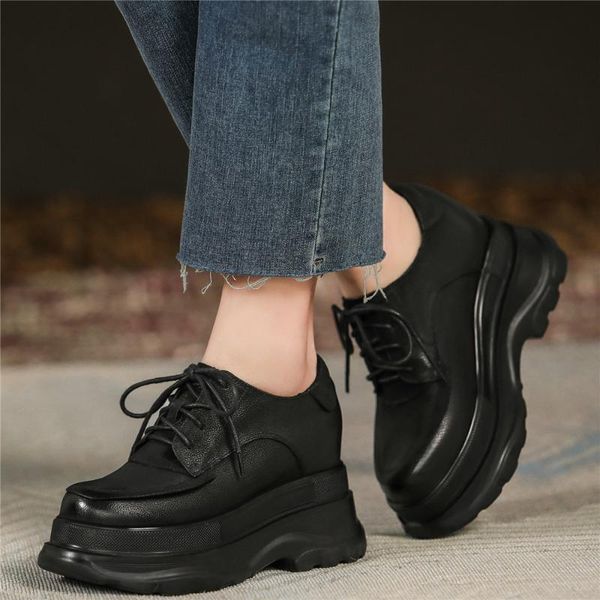 dress shoes punk creepers women lace up genuine leather wedges high heel pumps female chunky platform fashion sneakers casual, Black
dress shoes punk creepers women lace up genuine leather wedges high heel pumps female chunky platform fashion sneakers casual, Black