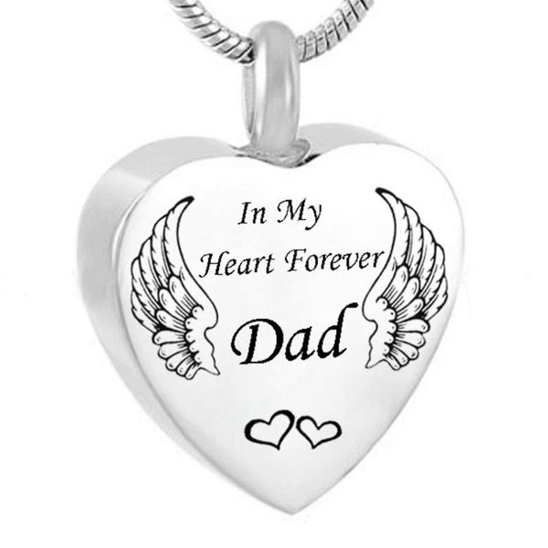 in my heart forever dad and mom cremation urn necklace for ashes heart-shaped pendant keepsake memorial necklaces, Silver
in my heart forever dad and mom cremation urn necklace for ashes heart-shaped pendant keepsake memorial necklaces, Silver