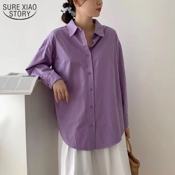 early autumn korean style long loose retro shirt solid color sleeve women blouse lazy chemisier femme 10320 210508, White
early autumn korean style long loose retro shirt solid color sleeve women blouse lazy chemisier femme 10320 210508, White