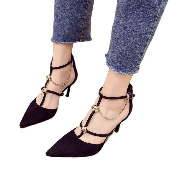 dress shoes arrival women high heel woman pumps roman pointed toe thin heels flock buckle comfortable stylish sandalias, Black
dress shoes arrival women high heel woman pumps roman pointed toe thin heels flock buckle comfortable stylish sandalias, Black