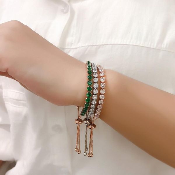 link, chain bracelets for women cubic zirconia 10 colors adjustable bracelet girls fashion jewelry bangle ladies, Black
link, chain bracelets for women cubic zirconia 10 colors adjustable bracelet girls fashion jewelry bangle ladies, Black