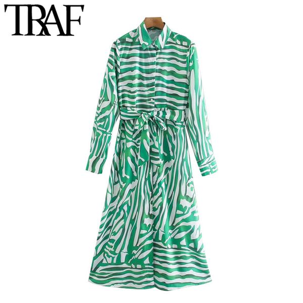 traf women fashion with belt animal print midi dress vintage three quarter sleeve button-up female dresses vestidos 210415, Black;gray
traf women fashion with belt animal print midi dress vintage three quarter sleeve button-up female dresses vestidos 210415, Black;gray