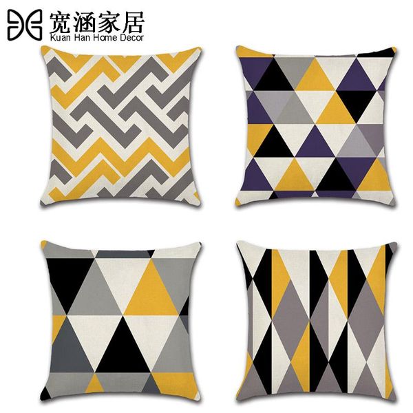 geometric pattern cotton linen pillow case fashion triangle line square pillowcase cover 45*45cm home decor cushion/decorative
geometric pattern cotton linen pillow case fashion triangle line square pillowcase cover 45*45cm home decor cushion/decorative