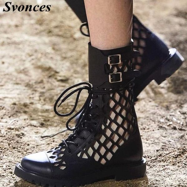 boots black/white rome cut-out summer genuine leather runway flat women bootie hollow-out buckles mulheres botas
boots black/white rome cut-out summer genuine leather runway flat women bootie hollow-out buckles mulheres botas