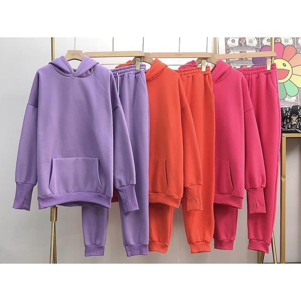 women's two piece pants ladies casual solid color suit warm hooded sweatshirt and trousers fashion two-piece lace-up, White 
women's two piece pants ladies casual solid color suit warm hooded sweatshirt and trousers fashion two-piece lace-up, White