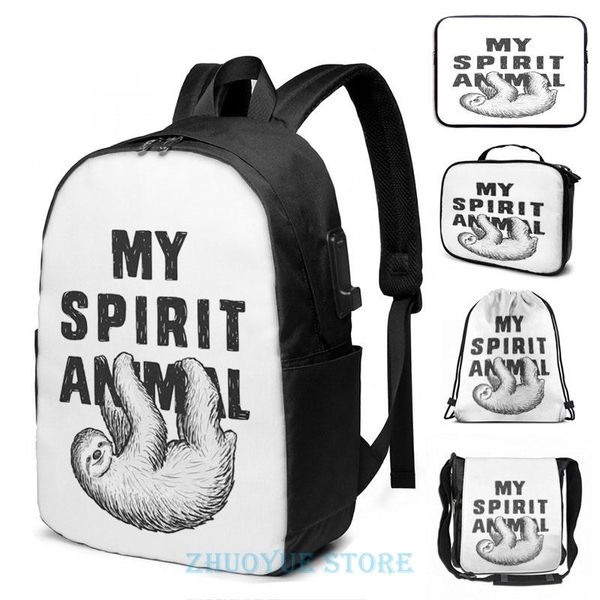 backpack funny graphic print sloth - my spirit animal usb charge men school bags women bag travel laptop
backpack funny graphic print sloth - my spirit animal usb charge men school bags women bag travel laptop