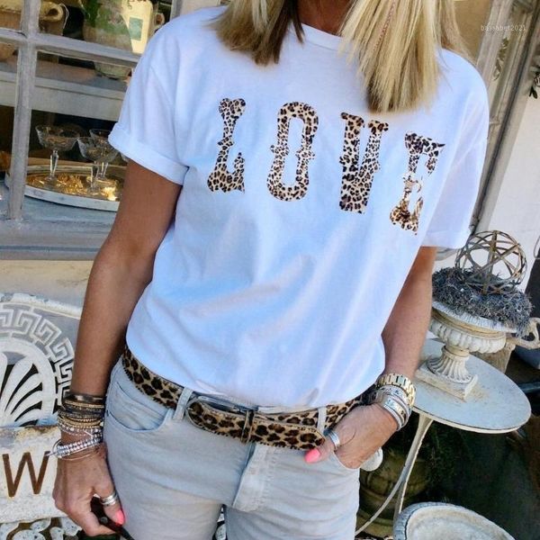 women's t-shirt womens fashion summer leopard letter print tee shirt casual funny grunge tumblr girl gift street style vintage gothic, White
women's t-shirt womens fashion summer leopard letter print tee shirt casual funny grunge tumblr girl gift street style vintage gothic, White