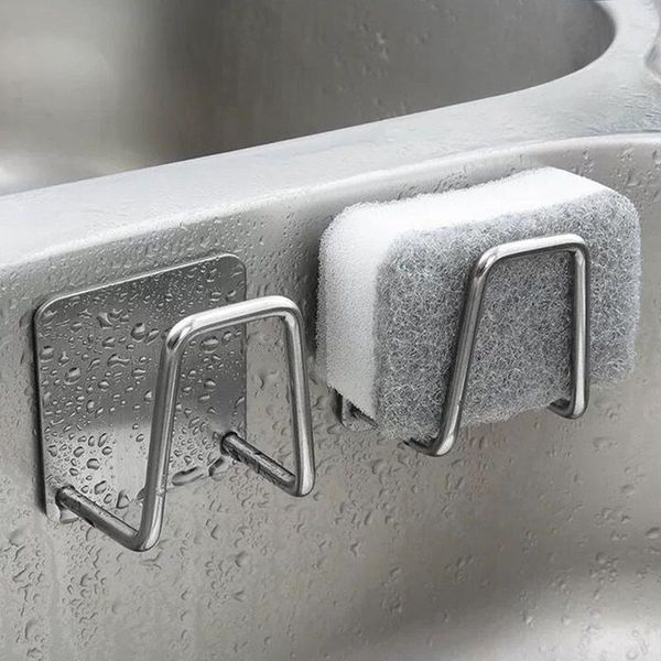hooks & rails kitchen stainless steel sponges drain drying rack self adhesive sink sponge holder accessories storage organizer
hooks & rails kitchen stainless steel sponges drain drying rack self adhesive sink sponge holder accessories storage organizer