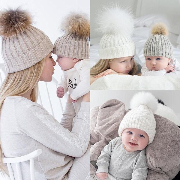 beanies 2pcs cute mother kid baby child warm winter knit beanie fur pom hats crochet ski cap
beanies 2pcs cute mother kid baby child warm winter knit beanie fur pom hats crochet ski cap