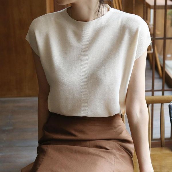 women's t-shirt ice silk sweater short-sleeved thin round neck loose half-sleeve shirt 0122 00n8, White
women's t-shirt ice silk sweater short-sleeved thin round neck loose half-sleeve shirt 0122 00n8, White