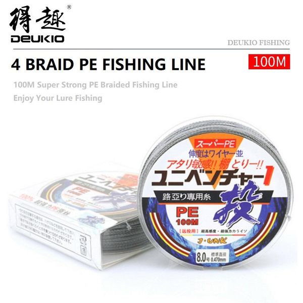braid line deukio 4-strand 100m japan super strong pe braided fishing floating lure wear-resistant material pecsa
braid line deukio 4-strand 100m japan super strong pe braided fishing floating lure wear-resistant material pecsa