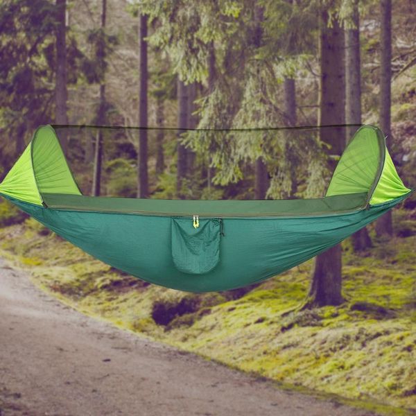 camp furniture camping hammock with mosquito net hanging swing sleeping bed tree tent outdoor parachute hammocks