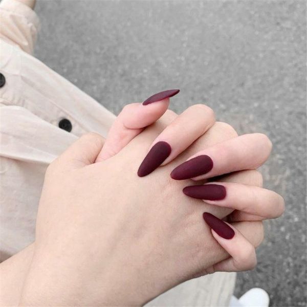 false nails 24pcs matte red wear long paragraph burgundy nail tips mid length stiletto full cover detachable bridal patch, Red;gold
false nails 24pcs matte red wear long paragraph burgundy nail tips mid length stiletto full cover detachable bridal patch, Red;gold