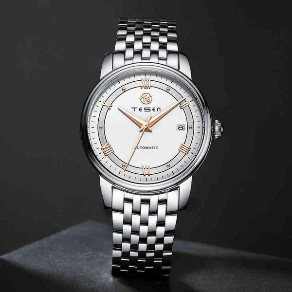 men tesen mark luxury automatic watches mechanical 50m waterproof casual business stainless steel, Slivery;brown
men tesen mark luxury automatic watches mechanical 50m waterproof casual business stainless steel, Slivery;brown