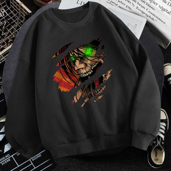 men's hooded sweatshirt, men's sportswear printed with "attack titan" and warm hip-hop wool sweatshirt are ideal for spr, Black
men's hooded sweatshirt, men's sportswear printed with "attack titan" and warm hip-hop wool sweatshirt are ideal for spr, Black