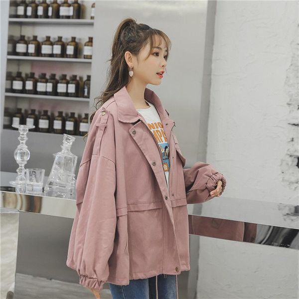 women's jackets 2021 autumn korean women loose lace up zipper big pocket long sleeve bomber jacket female fashion plus size outerwear c, Black;brown
women's jackets 2021 autumn korean women loose lace up zipper big pocket long sleeve bomber jacket female fashion plus size outerwear c, Black;brown