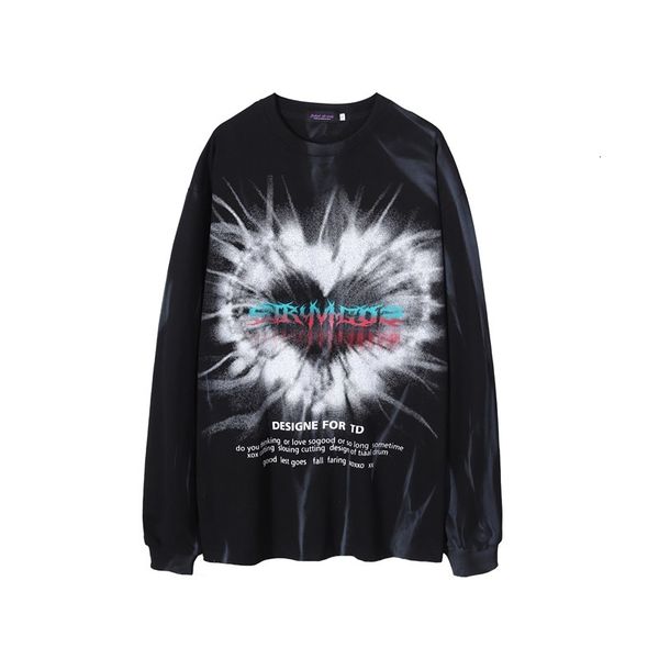 ins brand high graffiti old large long sleeve pullover men's street oversized round neck sweater, Black
ins brand high graffiti old large long sleeve pullover men's street oversized round neck sweater, Black