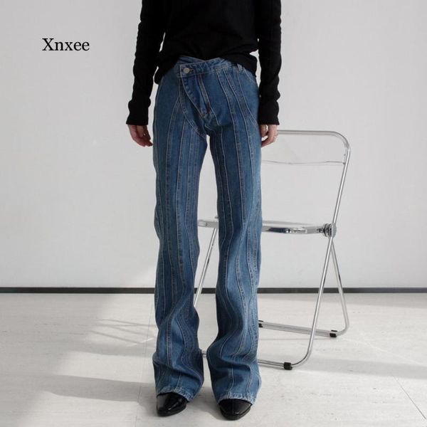 irregular individuality splicing micro flared jeans denim women trousers fashion versatile stretch streetwear female long pants women's, Blue
irregular individuality splicing micro flared jeans denim women trousers fashion versatile stretch streetwear female long pants women's, Blue