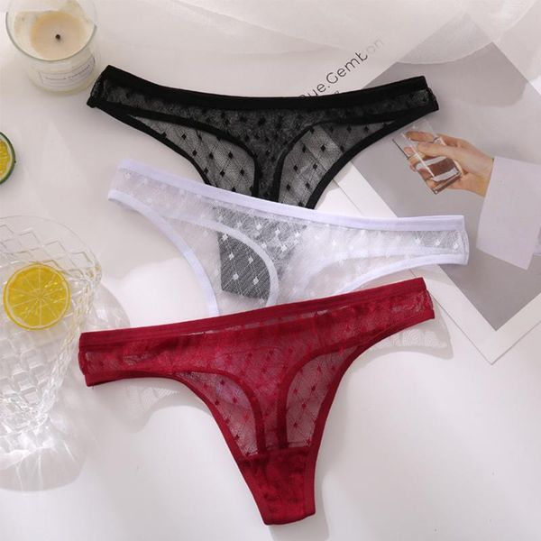 women's panties -xl women lace thongs transparent g-string briefs dots printed underwear low-waist female underpants, Black;pink
women's panties -xl women lace thongs transparent g-string briefs dots printed underwear low-waist female underpants, Black;pink