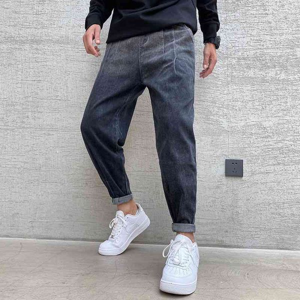 men's jeans korean autumn gradient fashion retro casual men trousers streetwear wild loose hip-hop denim harem pants mens 1ip8, Blue
men's jeans korean autumn gradient fashion retro casual men trousers streetwear wild loose hip-hop denim harem pants mens 1ip8, Blue
