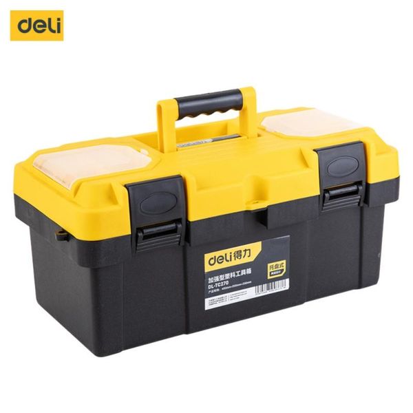 deli 17 inches tool box household maintenance electrician multifunction car repair container storage case organizers
deli 17 inches tool box household maintenance electrician multifunction car repair container storage case organizers