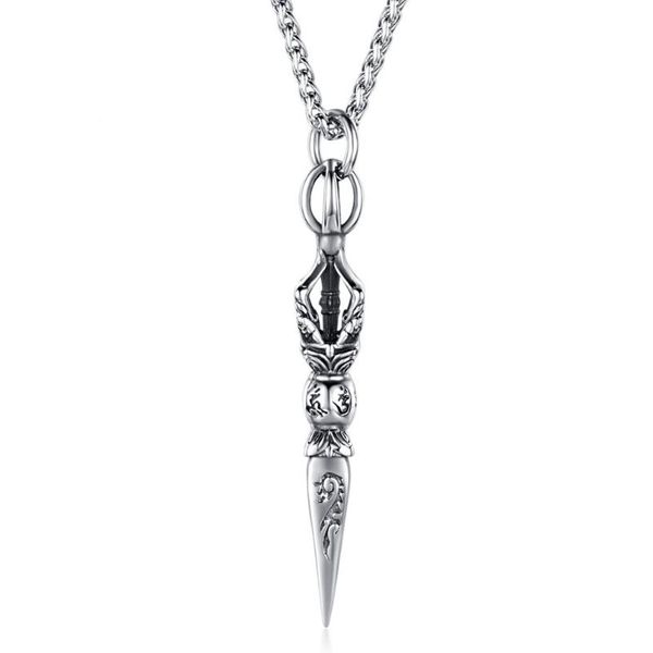 pendant necklaces retro six-word mantra pestle for men buddhist big amulet bodyguard jewelry stainless steel, Silver
pendant necklaces retro six-word mantra pestle for men buddhist big amulet bodyguard jewelry stainless steel, Silver