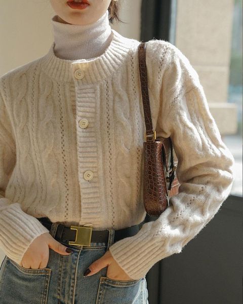 women's knits & tees oversize sweaters autumn winter sweater vintage buttons v neck cardigans single breasted puff sleeve loose cardiga, White
women's knits & tees oversize sweaters autumn winter sweater vintage buttons v neck cardigans single breasted puff sleeve loose cardiga, White