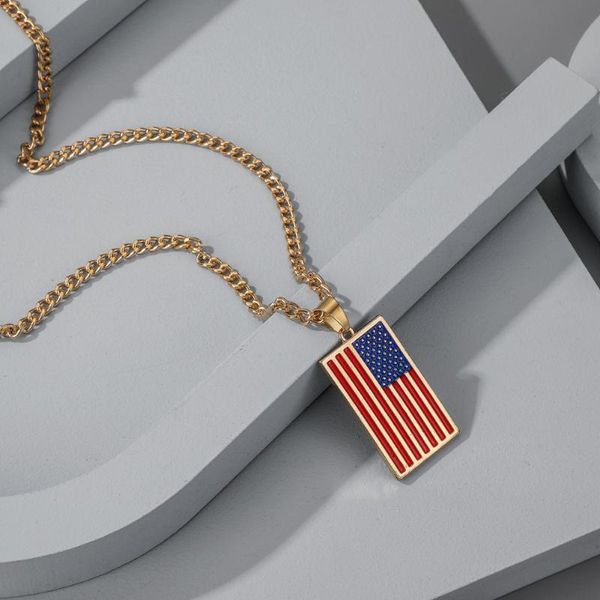 pendant necklaces creative american flag stainless steel army necklace charm chain hiphop choke on neck jewely for women and men, Silver
pendant necklaces creative american flag stainless steel army necklace charm chain hiphop choke on neck jewely for women and men, Silver